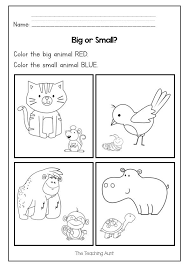 Big Or Small Worksheets Free Printable The Teaching Aunt In 2020 Preschool Activity Sheets Free Preschool Worksheets Color Worksheets For Preschool