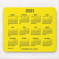 2021 Yellow Comic Sans Calendar By Janz Mouse Pad Zazzle Com Comic Sans Custom Calendar Calendar