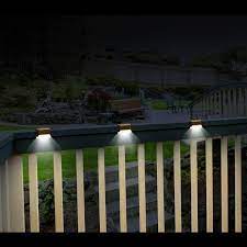 Set Of 3 Solar Deck Lights Solar Deck Lights Deck Step Lights Patio Railing