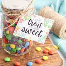 Quick & Easy Mason Jar Candy Gift with Printable Card