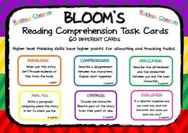 Bloom S Reading Comprehension Question Task Cards Bright R Reading Comprehension Questions Reading Task Cards Reading Comprehension