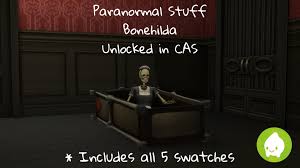 Unlock cas rewards (cheat code) · open up the cheat dialogue box in live mode by pressing ctrl + shift + c. · type r3m.unlock_cas and press  . Sims 4 Paranormal Stuff Bonehilda Outfit Best Sims Mods