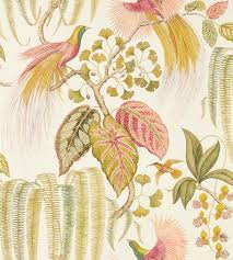 Birds Of Paradise Wallpaper The Range Bird Of Paradise By Sanderson Olive Wallpaper Wallpaper Direct Birds Of Paradise Mural Wallpaper Canvas Artwork
