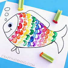 See more ideas about rainbow fish template, fish template, rainbow fish. Celery Stamping Rainbow Fish Craft For Kids Crafty Morning
