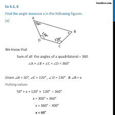 A polygon is a plane shape bounded by a finite chain of straight lines. Ex 3 1 6 Find The Angle Measure X In The Figures Class 8