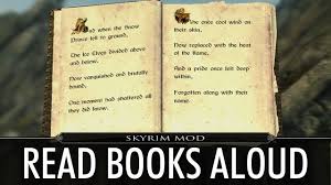 Skyrim Mod Read Books Aloud Youtube