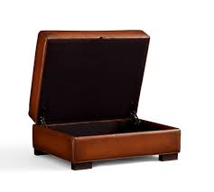 Nordic storage stools multifunctional creative storage change shoe bench rectangular clothing sofa stool box ottoman. Turner Leather Storage Ottoman Pottery Barn