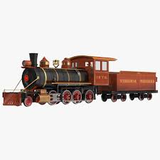 Steam Train With Wagon 2 3d Model 3d Model Ad Train Steam Model Wagon Steam Trains Wagon Train
