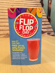 Free gifts with minimum spend. Free Smoothie At Tropical Smoothie Cafe On National Flip Flop Day Frugal Lancaster