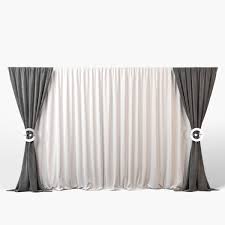 Obj Curtain 3d Model Curtains Curtains With Blinds Curtain Designs