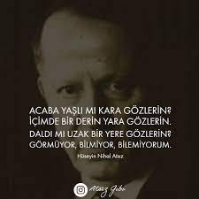 Acaba Yasli Mi Kara Gozlerin Icimde Bir Derin Yara Gozlerin Daldi Mi Uzak Bi Yere Gozlerin Gormuyor Bilmiyor Bilemiyorum Huseyinnihala Deri Siir Gozler