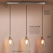 Westinghouse knows lighting and offers products with exceptional quality, reliability and functionality. Pathson Industrial 3 Light Pendant Lighting Kitchen Island Hanging Lamps With Oval Clear Glass Shade Chandelier Ceiling Light Fixture Brushed Steel Hanging Ceiling Lamps Glass Light Shades Vintage Ceiling Lights