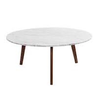 Contemporary Home Living 31.5" White Round Italian Carrara Marble Coffee  Table, Color: White | Michaels