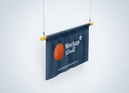 Download Free Flag Mockup Half Side View Mockup World Hq PSD Mockup Templates