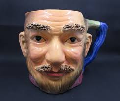 Ucago Ceramic Toby Jug Man With Bushy Eyebrows, Figural Mug, Ucagco  Ceramics, 4 1/4" Tall