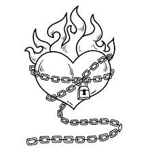 Tatouage Coeur Enflamme Avec Ruban L Amour Vrai C Ur Brulant Dans Le Feu Ruban S Enroule Autour Du Coeur Rouge Style De La Vieille Ecole Style De Gravure Clip Art Libres De Droits
