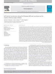 Left-lateral transtension along the Ethiopian Rift and constrains