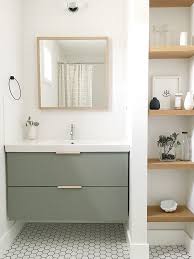 Bathroom Das Gaste Badezimmer Ist Mit Einem Einfachen Ikea Waschtisch Ausgestattet Der Modern Guest Bathroom Design Ikea Vanity Bathroom Farmhouse Style