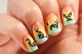 Professionally performed and yellow nails design pattern on nails can be done not only with the help of brushes, but also with the help of dots. Mix Of Red Yellow And Green For Creative And Fun Nail Art