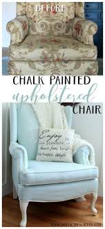 Painted Upholstered Chair Makeover Chalk Paint Artsy Chicks Rule Painting Upholstered Furniture Furniture Makeover Upholstered Furniture