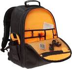 DSLR Camera and Laptop Backpack Bag - 13 x 9 x 18 Inches, Black And Orange AmazonBasics