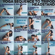 Yoga Sequence To Tripod Headstand Warm Up Sun A B X3 Each 1 Downward Dog This Will Warm Up Your Shoulders Good Train Yoga Sequences Headstand Yoga Yoga