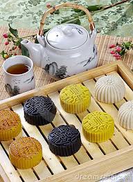 Tea Eat Moon Cake Moon Cake Eat Chinese Moon Cake