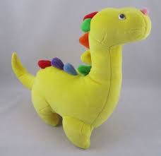 Baby Gund Plush Yellow Stuffed Animal Dinosaur Rattle Bright Colored Stripes Ebay Yellow Animals Dinosaur Stuffed Animal Animal Plush Toys