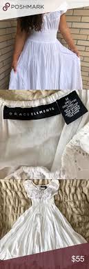 Grace Elements White Casual Dress M Dresses Casual Boho Casual White Dress Dresses