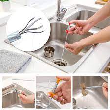 It can be a helpless feeling when a clogged kitchen sink won't drain. Metal Wire Brush Kitchen Cleaning Brush Spring Pipe Sewer Dredging Device Sink Cleaning Hook Buy At A Low Prices On Joom E Commerce Platform
