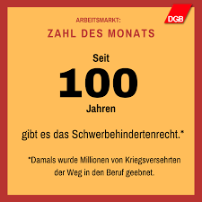 Auch sämtliche bedingungen sind hinterlegt. 100 Jahre Schwerbehindertenrecht In Deutschland Eine Chronologie Dgb