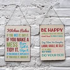 Farmlyn creek metal chicken sign for kitchen and home decor (7.8 x 11.8 inches). Rex Kitchen Rules Hanging Metal Sign Indigo Blue Trading