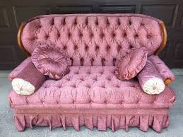 In the victorian age, picnics were grand affairs and movable feasts complete with tables, crystal, linens, and formal wear. Retro Vintage Shabby Victorian Parlor Chic Tufted Floral Wood Loveseat Sofa Couch By England Furniture Company Jireh Trading Company Community Benefit Auction 2 K Bid