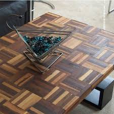 Table From Reclaimed Parquet Floor Home Decor Baskets Woodworking Furniture Plans House Flooring