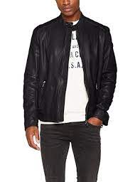 Boss Orange Herren Jacke Echtleder Jeeper Schwarz Black 001 Large Herstellergrosse 54 Jacken Jacken Herren Leder