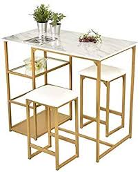 12 great amazon kitchen gadgets. Amazon Com Amolife Modern 3 Piece Counter Dining Pub Kitchen Bar Table Set With 2 Compact Bar Stools Kitchen Table Settings Dining Table In Kitchen Bar Table