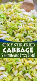 5 Minute Spicy Stir Fried Cabbage Recipe Quick Side Dishes Cabbage Side Dish Veggie Dishes