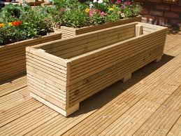 4ft Long Wooden Decking Planter Trough Window Box 122cm X 30cm 30cm Deck Planters Backyard Raised Planter Boxes