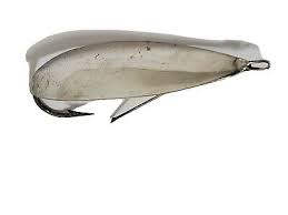 VINTAGE JOHNSON'S SILVER MINNOW PATENT DATE 1923 SILVER FISHING LURE  COLLECTIBLE