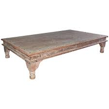 1stdibs Coffee Cocktail Table Plank Top Indian British Colonial Teak Coffee Table Vintage Coffee Table Large Coffee Tables