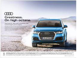 Audi Q7 Great Ness On High Octane Now With A Poweful New Turbo Charged Pertol Engine Ad Times Of India Bangalore 8 9 17 Audi Q7 Audi Car Advertising