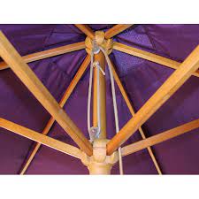 Parasol Umbrella Wood Pulley 2 5m 9 Colours Uv 50 Umbrella Heaven