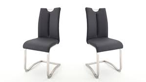 Die designer stühle aus unserer tischfabrik stehen unseren erstklassigen tischmodellen in nichts nach. Schwingstuhl Artos 2 2er Set Stuhl Freischwinger In Echtleder Schwarz