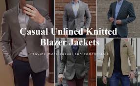 Mens j.crew slim fit knit suit jacket in wool cotton blend blue when you want to look sharp but arent the accuweather shop is bringing you great deals on lots of j.crew men's suit jackets including. Men S Casual Knit Blazer Suit Jackets Two Button Lightweight Unlined Sport Coat At Amazon Men S Clothing Store