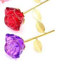 Art glass amethyst purple tubular long stem glass flower 15 3/4. China Hot Wholesale Crystal Crafts Long Stem Glass Rose Flower China Crystal Rose Flower And Glass Rose Flower Price