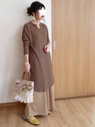 fairy しまむらのワンピースを使ったコーディネート wear ファッション ワンピース ファッションスナップ