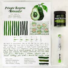 Thinkthursday Private Reserve Avocado Perfectly Ripe And Always Delicious Private Reserve Avocado Is The Perfect Anderson Pens Fountain Pen Ink Pen And Paper