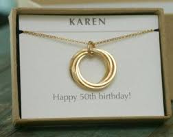 50th Birthday Present Ideas For Sister 50th Birthday Gift For Sister Jewelry 5 Best Friends Necklace 5 Interlocking Rings Jewelry For He Birthday Gifts For Sister 50th Birthday Gifts 50th Birthday