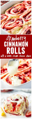 Strawberry Cinnamon Rolls With Lemon Cream Cheese Glaze At Http Therecipecritic Com Delicio Cinnamon Rolls Easy Best Cinnamon Rolls Strawberry Cinnamon Rolls