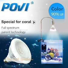 Povi Aquarium Led Lighting Full Spectrum Led Coral Reef Grow Light Lamp Led Bulbs E27 Par30 18w Led Aquarium Lighting Aquarium Led Lamp Light